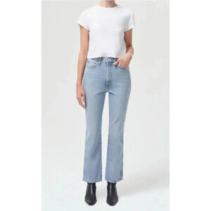 NWT Agolde Pinch Waist High Rise‎ Kick in Riptide size 33